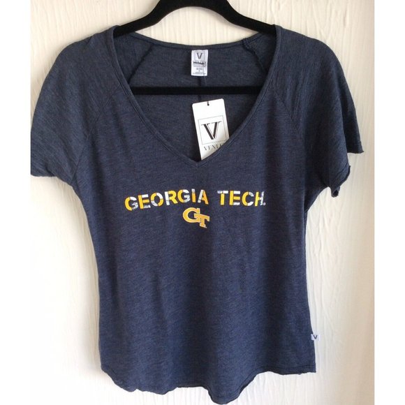 NWT Georgia Tech, Venley Tee Shirt, Size S, Vee Neck - Picture 1 of 10
